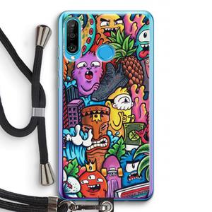 CaseCompany Vexx Mixtape: Huawei P30 Lite Transparant Hoesje met koord