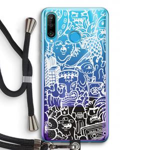 CaseCompany Vexx Mixtape #2: Huawei P30 Lite Transparant Hoesje met koord