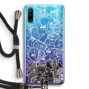 CaseCompany Vexx City #2: Huawei P30 Lite Transparant Hoesje met koord