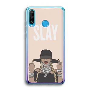CaseCompany Slay All Day: Huawei P30 Lite Transparant Hoesje