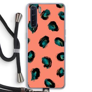 CaseCompany Pink Cheetah: Oppo A91 Transparant Hoesje met koord