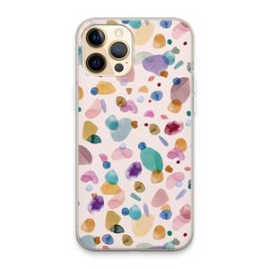 CaseCompany Terrazzo Memphis Pink: iPhone 13 Pro Max Transparant Hoesje