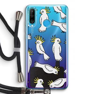 CaseCompany Papegaai: Huawei P30 Lite Transparant Hoesje met koord