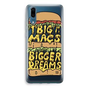 CaseCompany Big Macs Bigger Dreams: Huawei P20 Transparant Hoesje