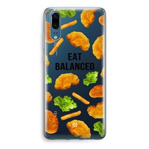 CaseCompany Eat Balanced: Huawei P20 Transparant Hoesje