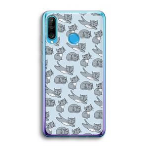 CaseCompany Poezen: Huawei P30 Lite Transparant Hoesje