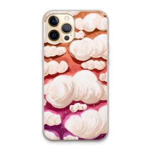 CaseCompany Katoen Wolken: iPhone 13 Pro Max Transparant Hoesje