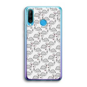 CaseCompany Zwanen: Huawei P30 Lite Transparant Hoesje