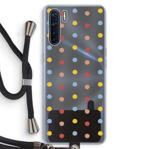 CaseCompany Bollen: Oppo A91 Transparant Hoesje met koord