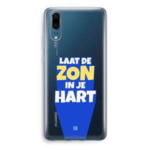 CaseCompany Laat de zon in je hart: Huawei P20 Transparant Hoesje