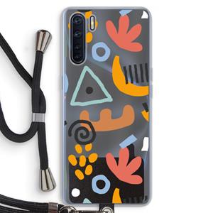 CaseCompany Abstract: Oppo A91 Transparant Hoesje met koord