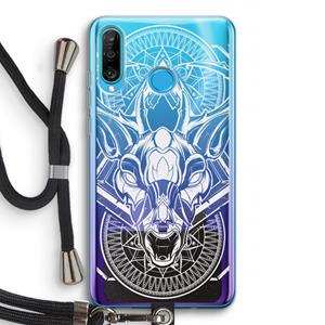 CaseCompany Oh Deer: Huawei P30 Lite Transparant Hoesje met koord