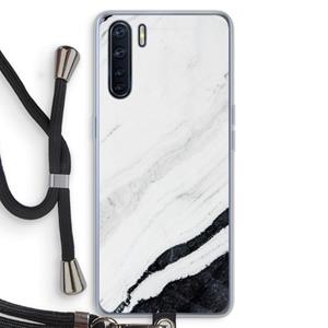 CaseCompany Elegante marmer: Oppo A91 Transparant Hoesje met koord