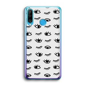 CaseCompany Eye pattern #2: Huawei P30 Lite Transparant Hoesje