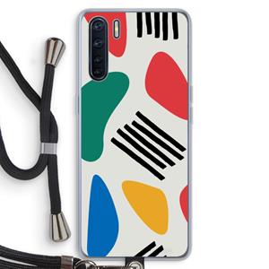 CaseCompany Illustratieve pop 1: Oppo A91 Transparant Hoesje met koord