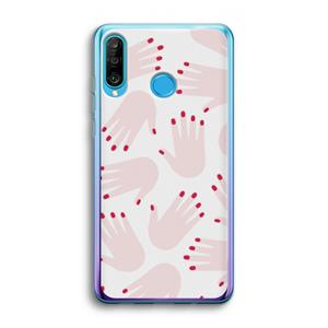 CaseCompany Hands pink: Huawei P30 Lite Transparant Hoesje