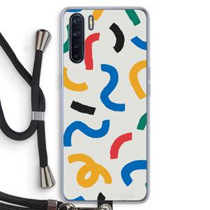 CaseCompany Illustratieve pop 2: Oppo A91 Transparant Hoesje met koord