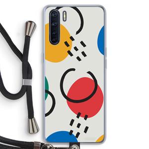 CaseCompany Illustratieve pop 3: Oppo A91 Transparant Hoesje met koord