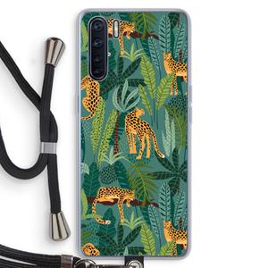 CaseCompany Luipaard 2: Oppo A91 Transparant Hoesje met koord