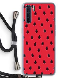 CaseCompany Watermelon: Oppo A91 Transparant Hoesje met koord