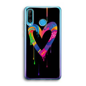 CaseCompany Melts My Heart: Huawei P30 Lite Transparant Hoesje