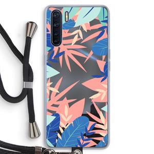 CaseCompany Tropisch: Oppo A91 Transparant Hoesje met koord