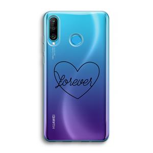 CaseCompany Forever heart black: Huawei P30 Lite Transparant Hoesje