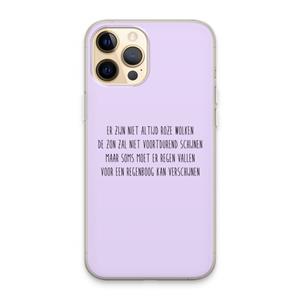 CaseCompany Regenboog: iPhone 13 Pro Max Transparant Hoesje