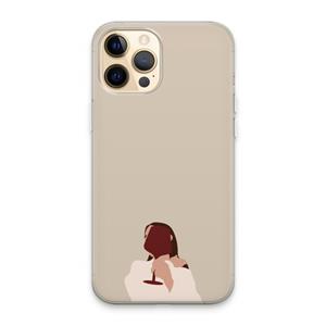 CaseCompany I drink wine: iPhone 13 Pro Max Transparant Hoesje