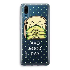 CaseCompany Avo Good Day: Huawei P20 Transparant Hoesje