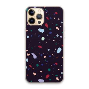 CaseCompany Dark Rounded Terrazzo: iPhone 13 Pro Max Transparant Hoesje