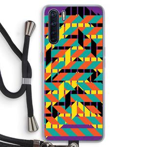 CaseCompany Skew Bee 2: Oppo A91 Transparant Hoesje met koord
