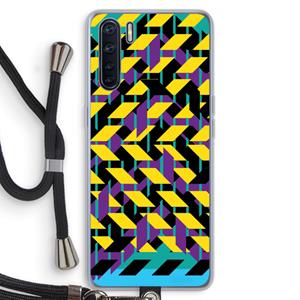 CaseCompany Skew Bee 3: Oppo A91 Transparant Hoesje met koord