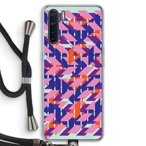 CaseCompany Skew Blush 3: Oppo A91 Transparant Hoesje met koord