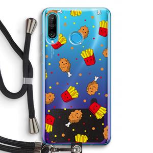 CaseCompany Chicken 'n Fries: Huawei P30 Lite Transparant Hoesje met koord