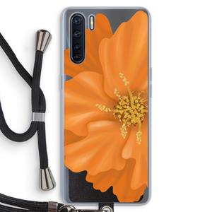 CaseCompany Orange Ellila flower: Oppo A91 Transparant Hoesje met koord
