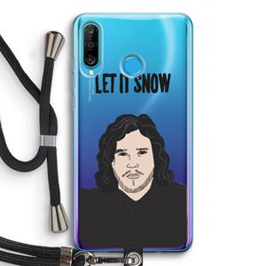 CaseCompany Let It Snow: Huawei P30 Lite Transparant Hoesje met koord