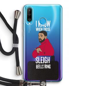 CaseCompany Sleigh Bells Ring: Huawei P30 Lite Transparant Hoesje met koord