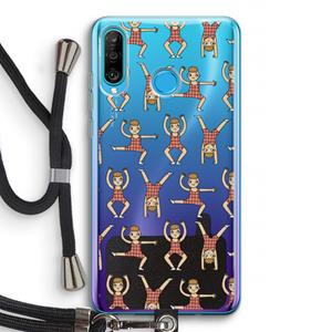 CaseCompany Gymboys: Huawei P30 Lite Transparant Hoesje met koord