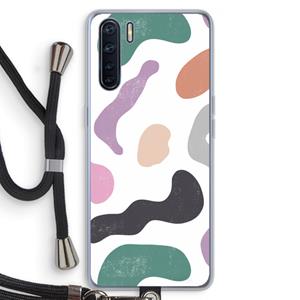 CaseCompany Memphis Shapes: Oppo A91 Transparant Hoesje met koord