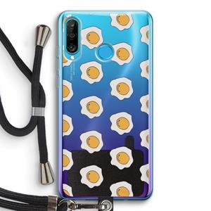 CaseCompany Bacon to my eggs #1: Huawei P30 Lite Transparant Hoesje met koord
