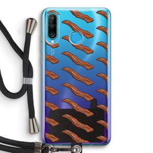 CaseCompany Bacon to my eggs #2: Huawei P30 Lite Transparant Hoesje met koord