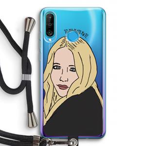 CaseCompany Mary Kate: Huawei P30 Lite Transparant Hoesje met koord