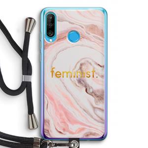 CaseCompany Feminist: Huawei P30 Lite Transparant Hoesje met koord