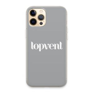 CaseCompany Topvent Grijs Wit: iPhone 13 Pro Max Transparant Hoesje