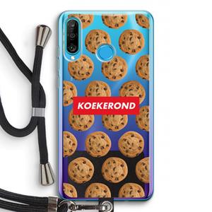 CaseCompany Koekerond: Huawei P30 Lite Transparant Hoesje met koord