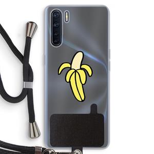 CaseCompany Banana: Oppo A91 Transparant Hoesje met koord