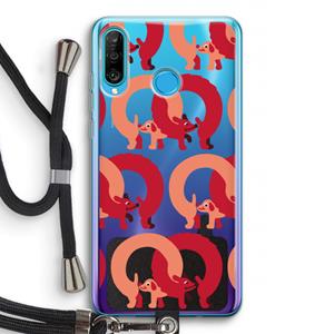 CaseCompany Dogs: Huawei P30 Lite Transparant Hoesje met koord