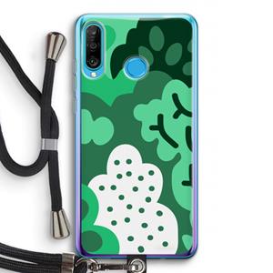 CaseCompany Bushes: Huawei P30 Lite Transparant Hoesje met koord