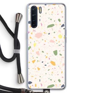 CaseCompany Terrazzo N°21: Oppo A91 Transparant Hoesje met koord